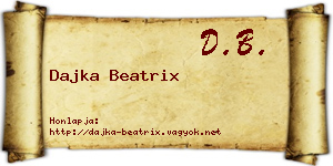Dajka Beatrix névjegykártya
