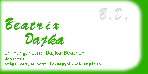 beatrix dajka business card